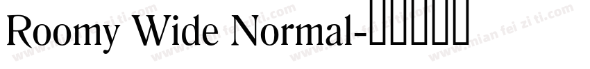 Roomy Wide Normal字体转换